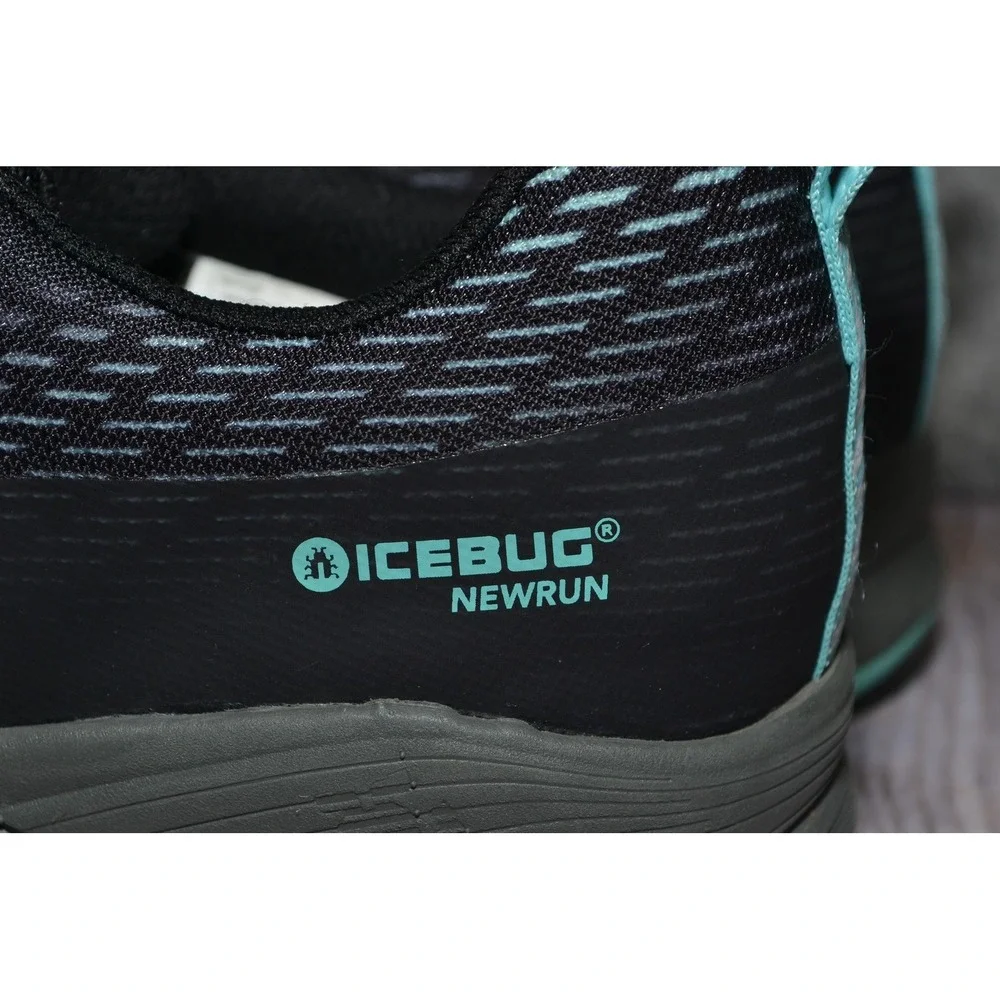 Icebug‎ NewRun W BUGrip GTX Shoes Womens Size 10.5 Black Gore-Tex Spikes Running